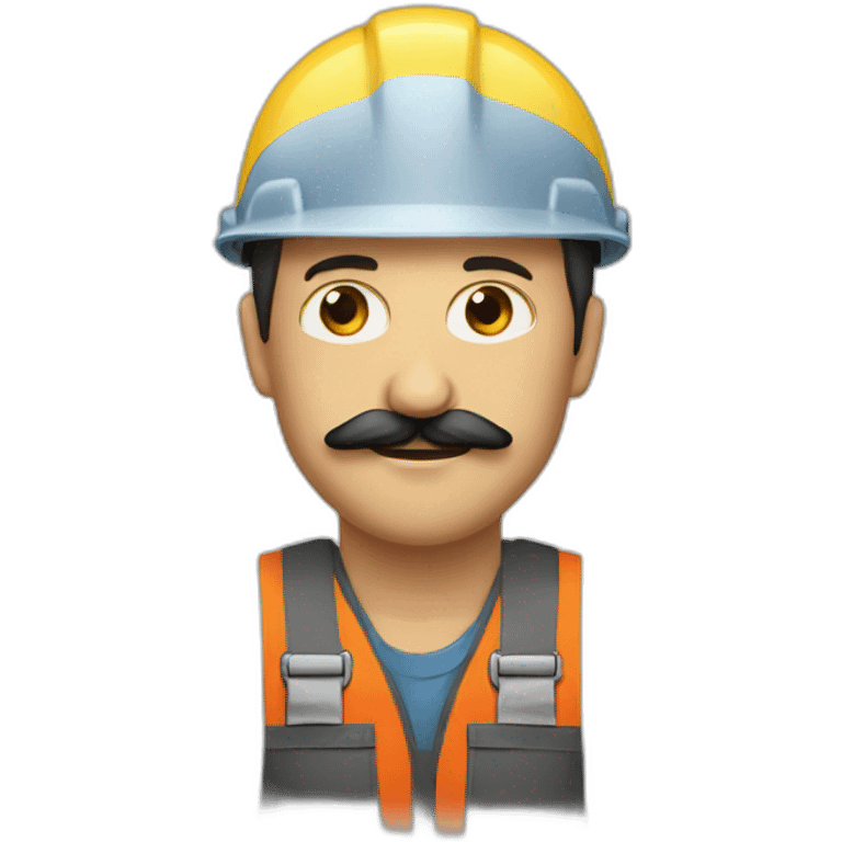 Un plot de chantier avec une moustache emoji