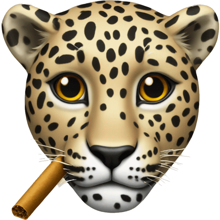 Leopard holding a spliff emoji