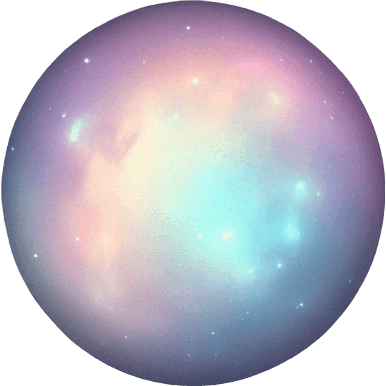 Pastel white iridescent nebula gradient orb emoji