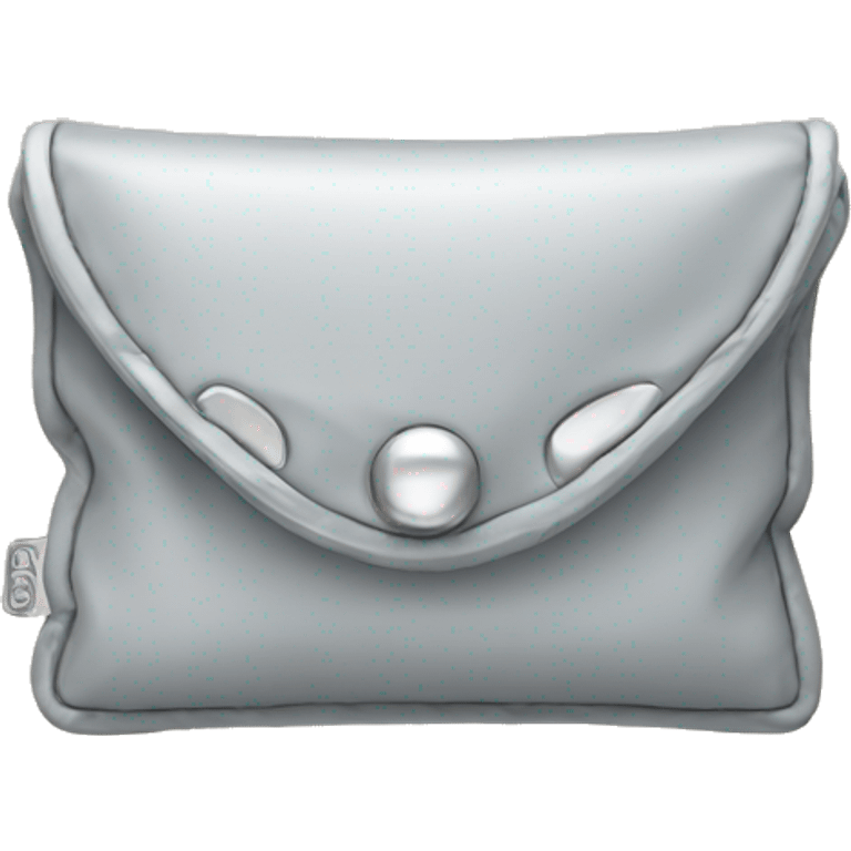 pouch with silver emoji