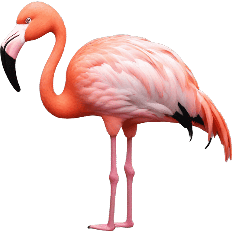 Flamingo with a basketball  emoji