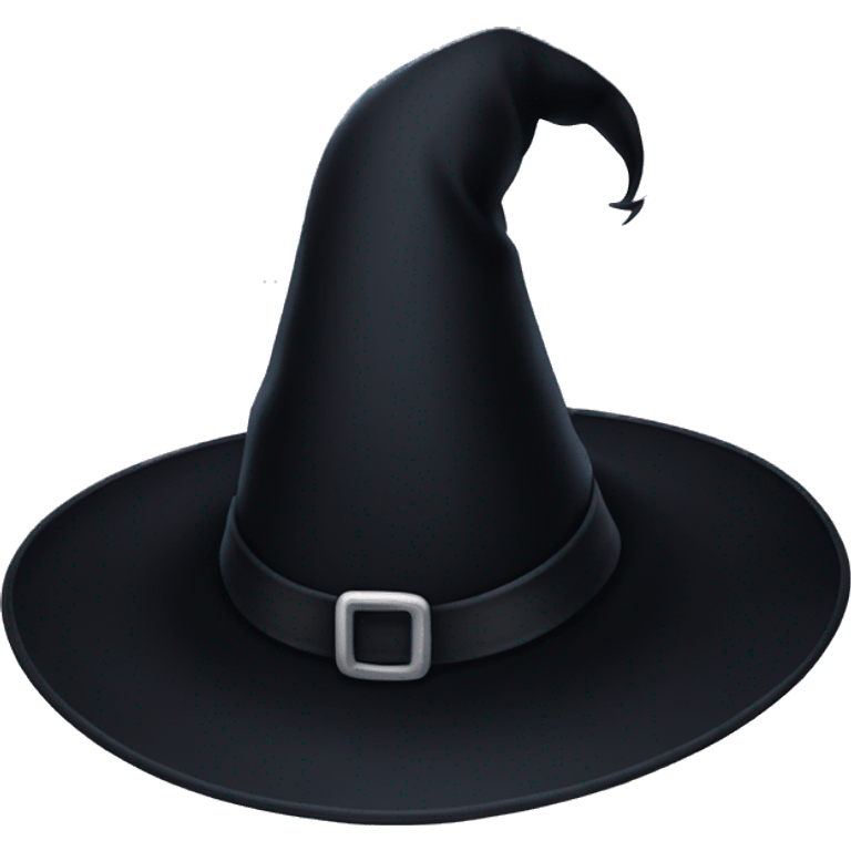 curved full black witch hat emoji