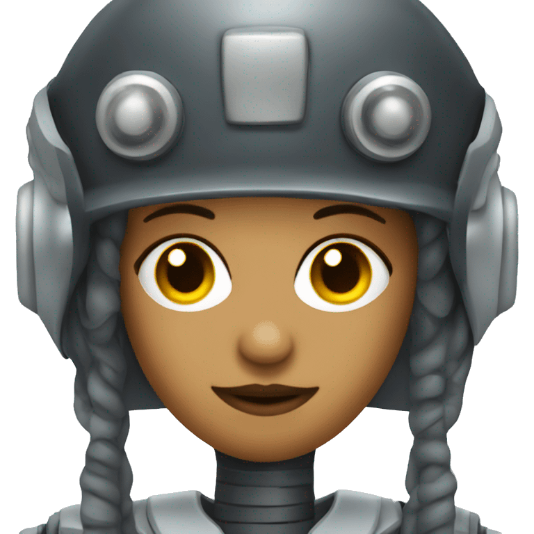 robot head witch pilot cap emoji