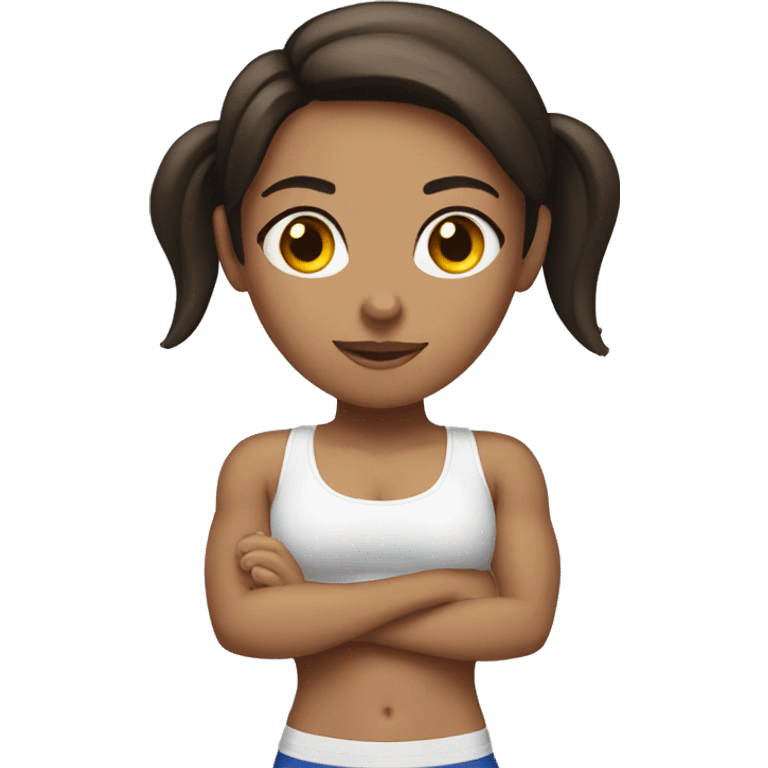 Brunette gym girl emoji