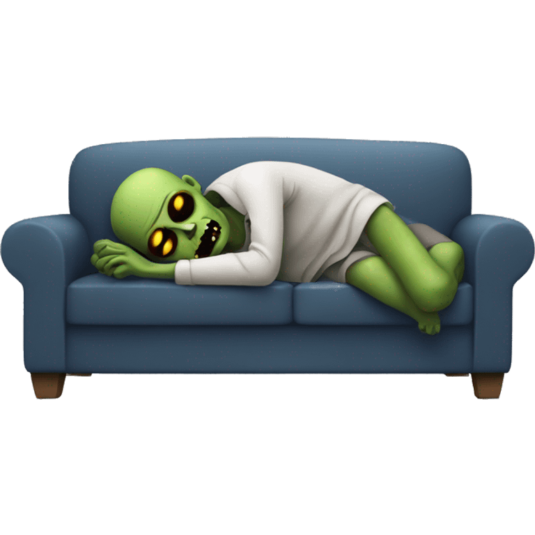 zombie sleeping on the couch emoji