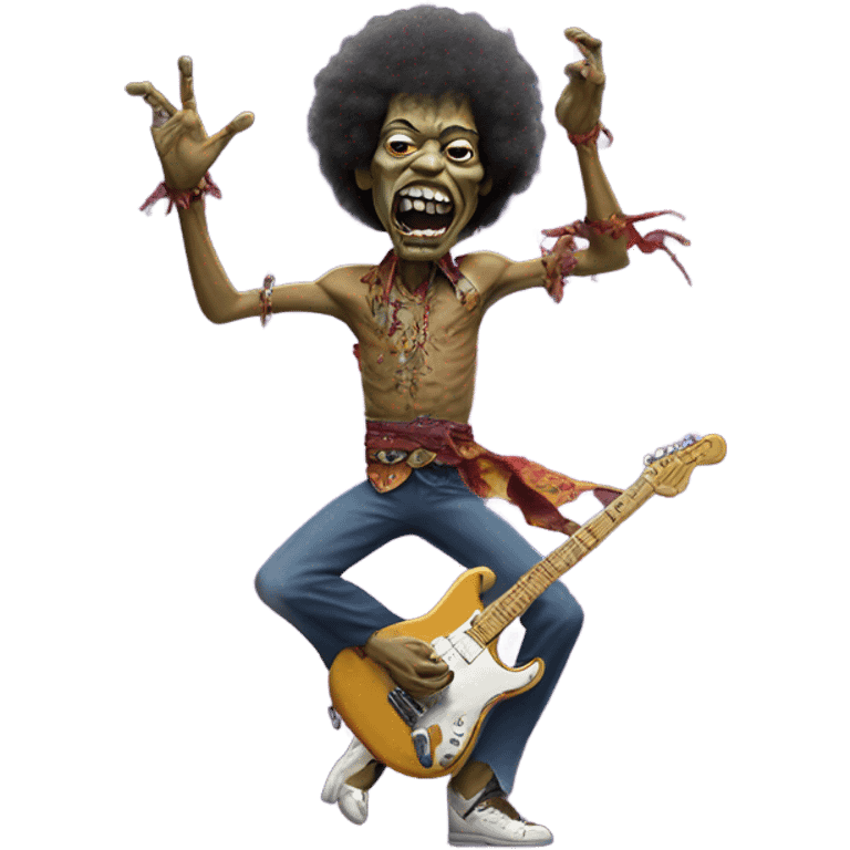 jimi hendrix zombie dancing emoji