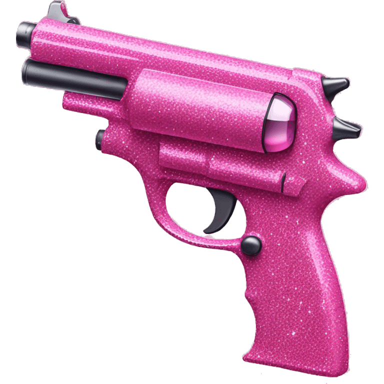 pink glitter gun emoji