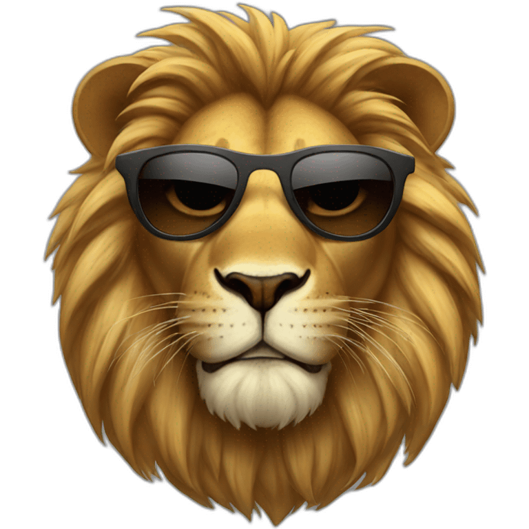 Lion wearing sunglasses  emoji