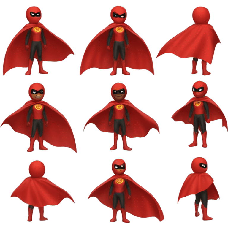 RED SUPERHERO CAPE emoji