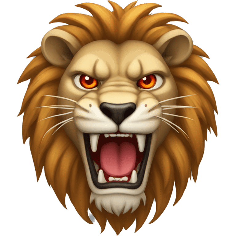 Angry lion with red eye  emoji