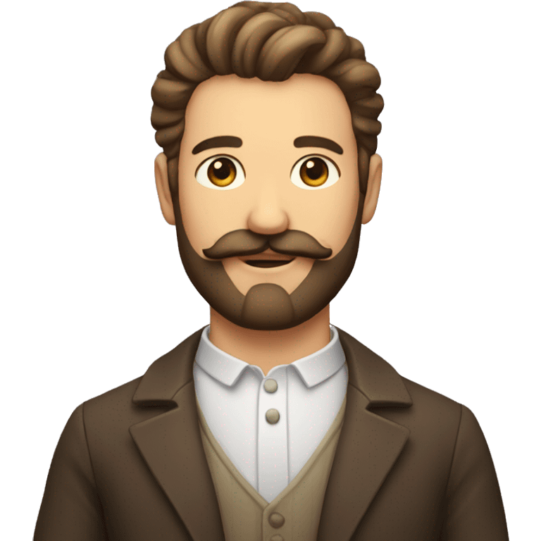 A handsome man with dense moustache and beard  emoji