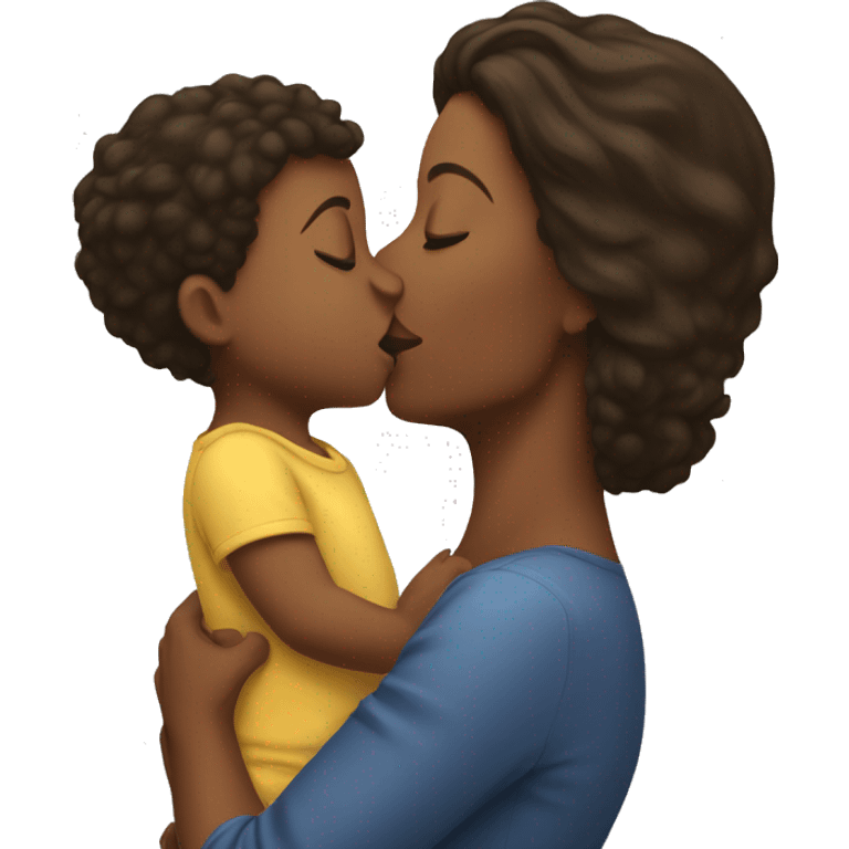 Mom kissing her kid emoji