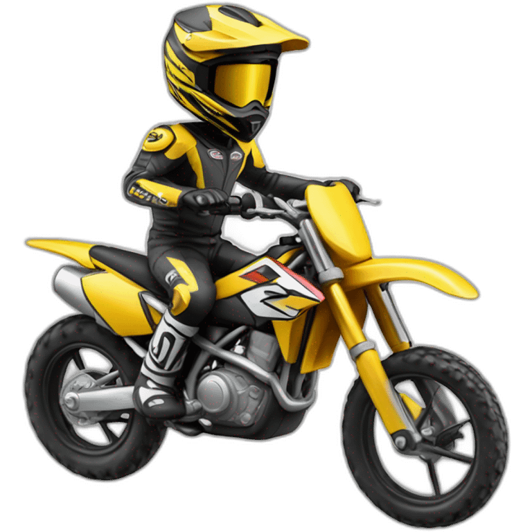 SCH sur une moto cross emoji