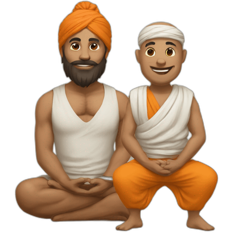 Yogi ji and supar man  emoji