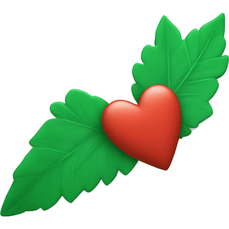 Corazón verde con rojo emoji