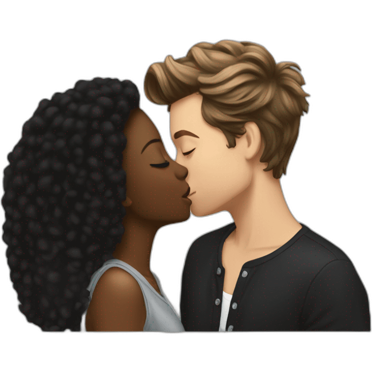 Harry styles kissing a black girl emoji