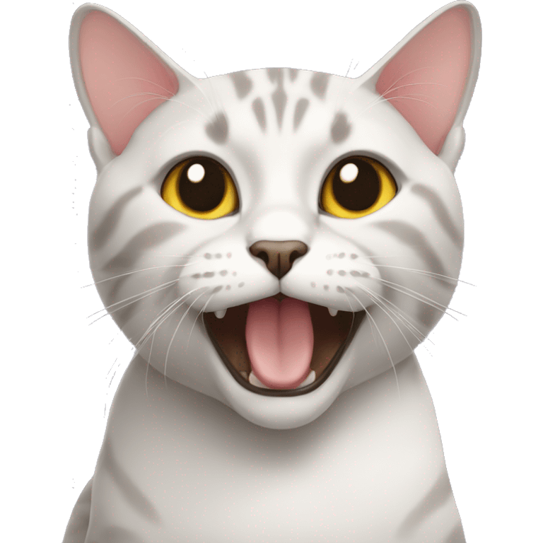 Hungry exotic short hair cat emoji