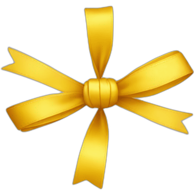 Yellow bow emoji