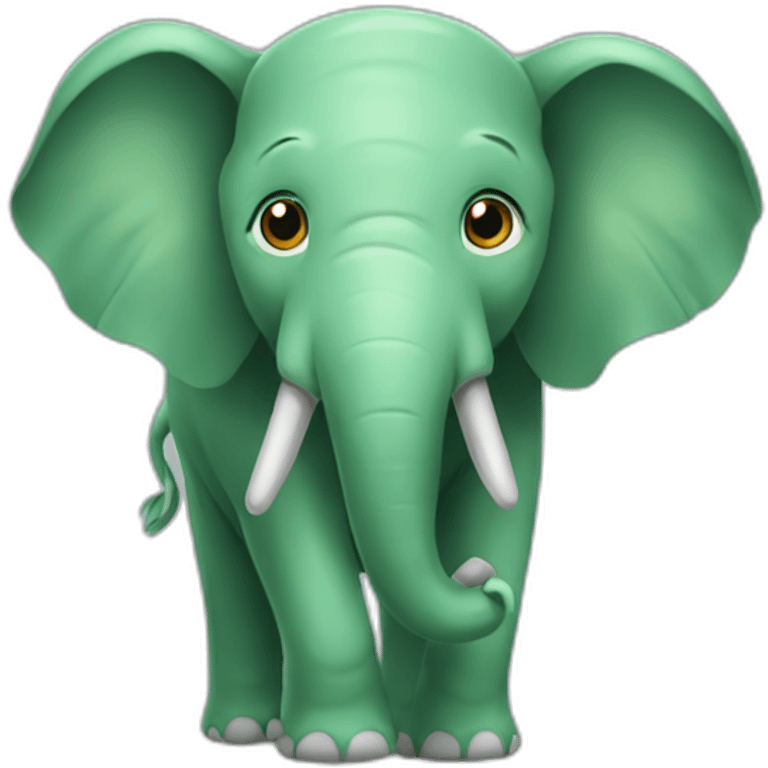 elefante verde emoji