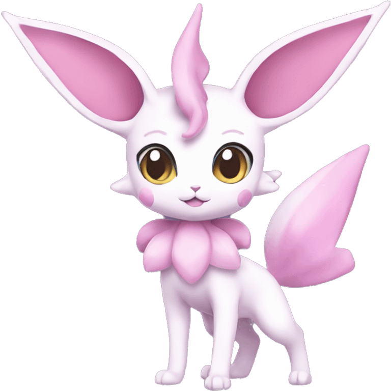 Kawaii Sylveon-Espeon-Pokémon full body emoji