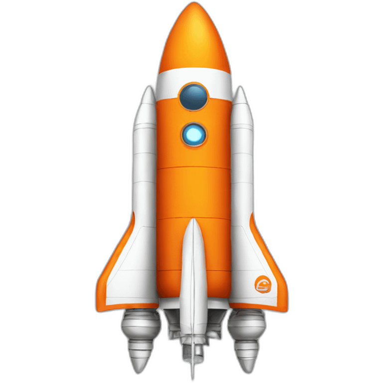 Orange Space Rocket    emoji