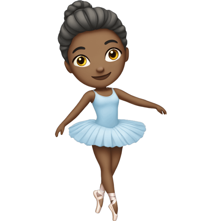 ballerina with pastel blue clothing emoji