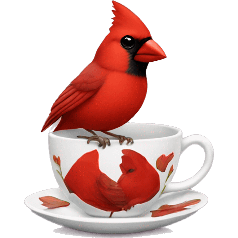 cardinal with a teacup emoji