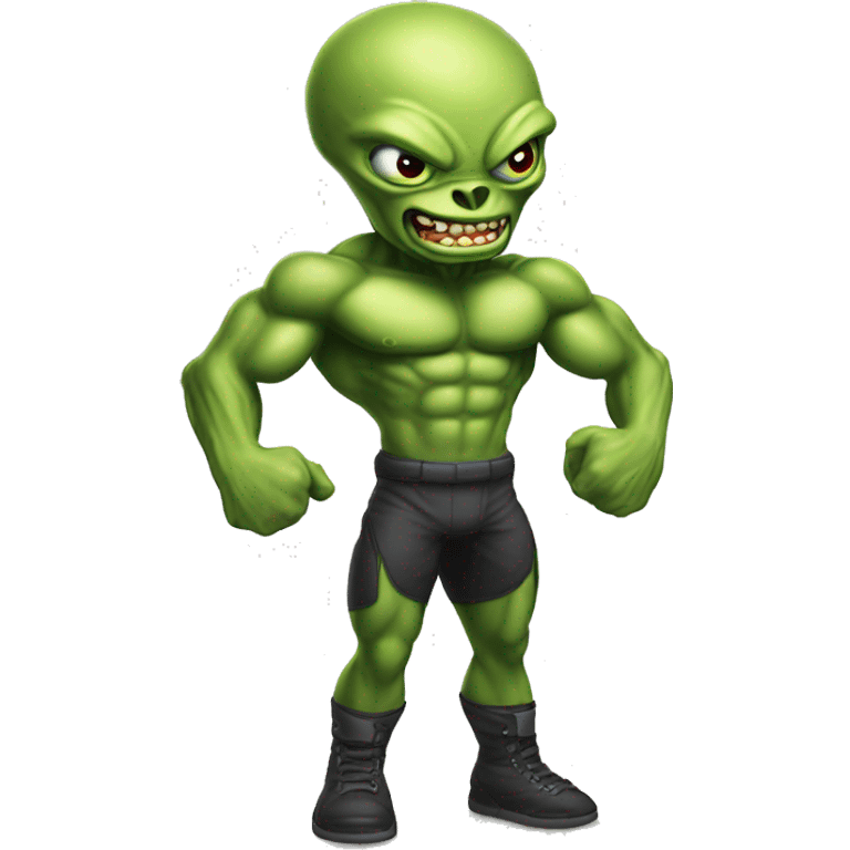 muscly alien emoji