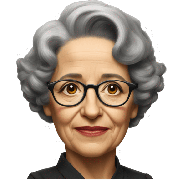 portrait of hannah arendt without glasses emoji