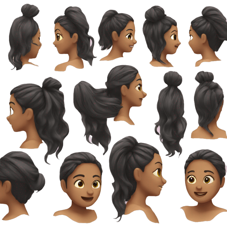 girl doing hair flip emoji