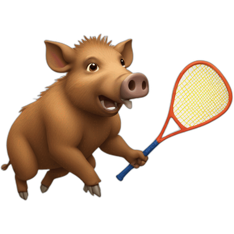 boar playing squash emoji