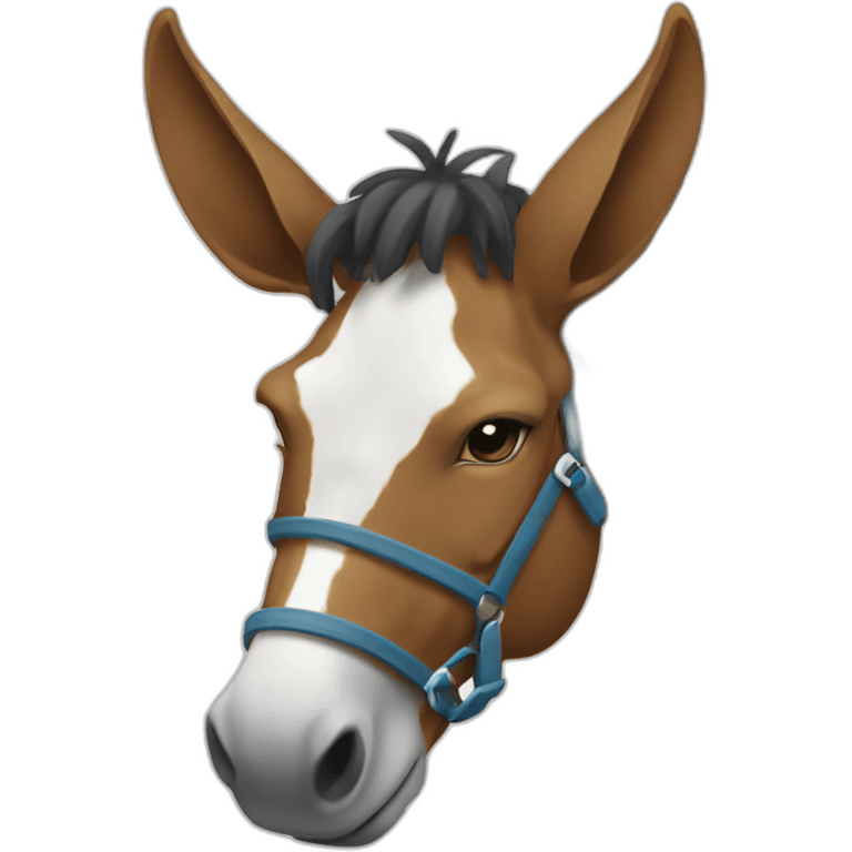 mule using a computer emoji