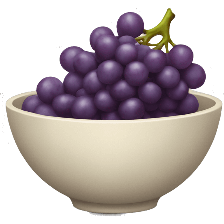 Bowl with grapes  emoji