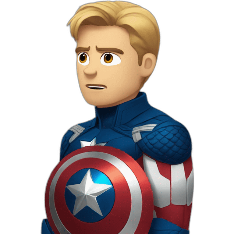 Capitan america -triste emoji