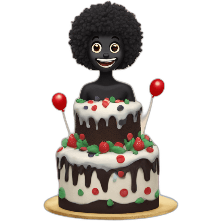 Gollywog birthday cake emoji