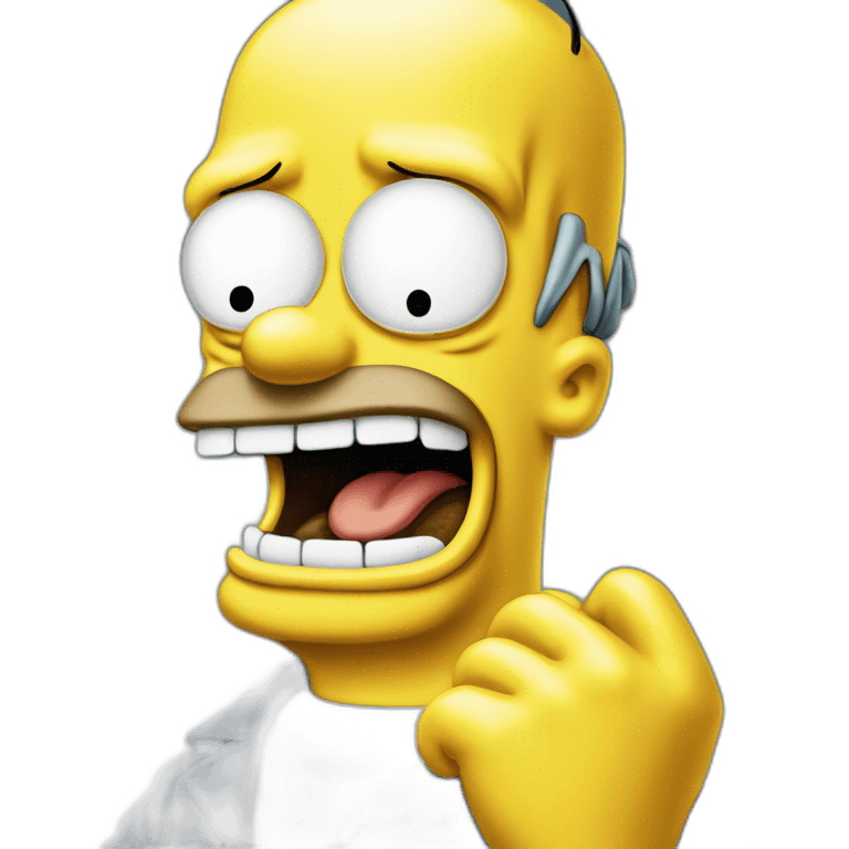 Homer Simson mort de rire emoji