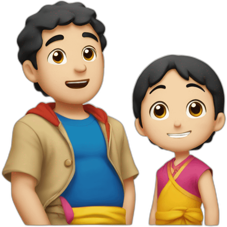 Shinchan with bheem  emoji