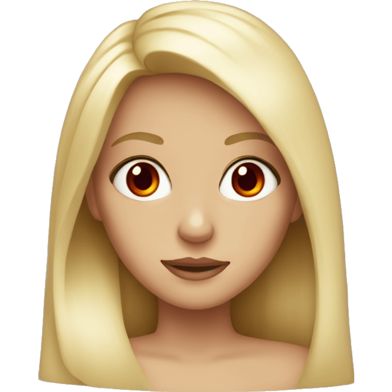 blonde girl with red eyes emoji