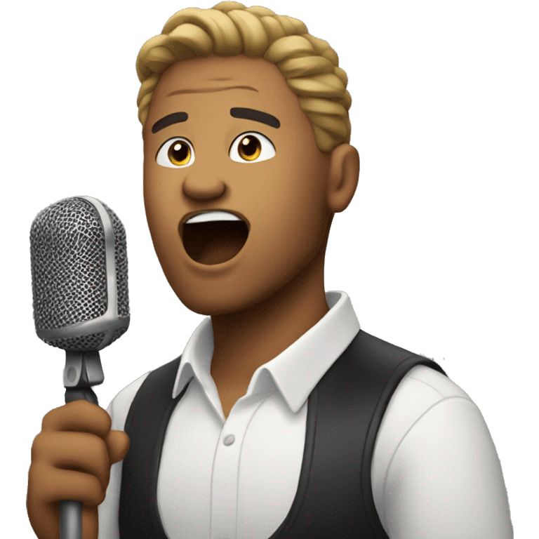 a person who is singing emoji