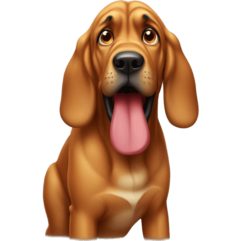 Bloodhound drooling emoji