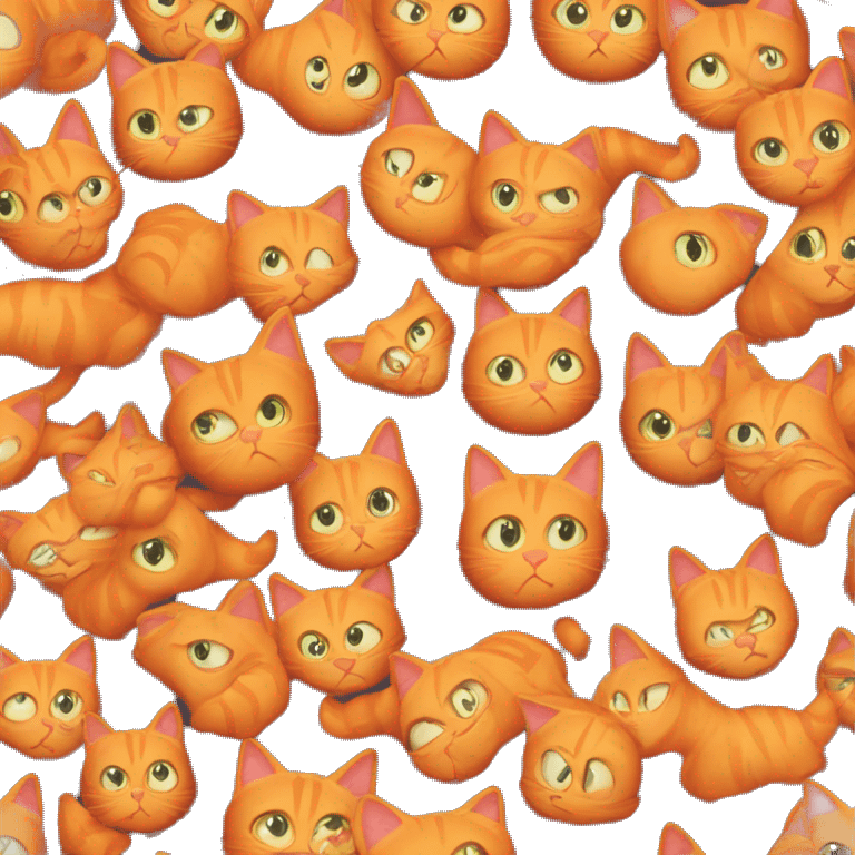 Orange cat with orange eyes emoji