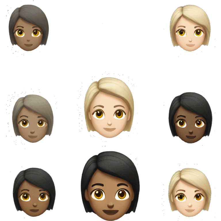 young white woman dark short hair bob emoji