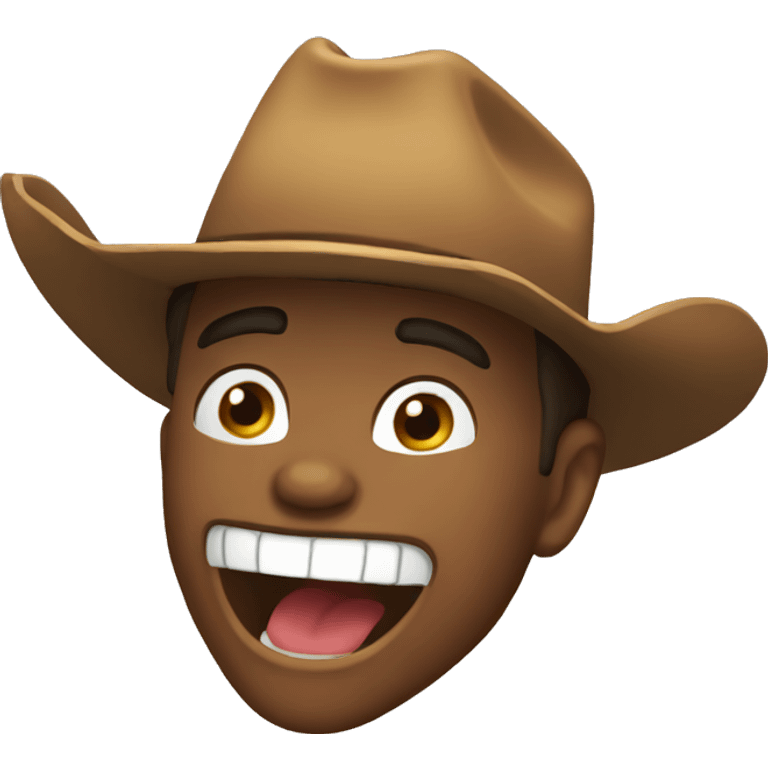 Cowboy yawn emoji