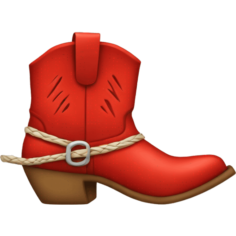 Red cowgirl boot emoji