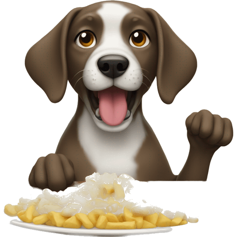 Dog eating  emoji