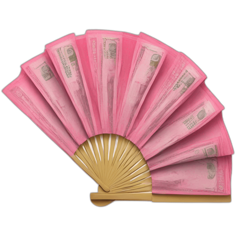 pink banknotes folded in a fan emoji