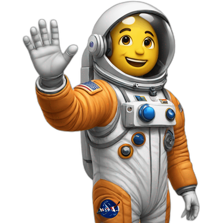 Astronaut hand up emoji