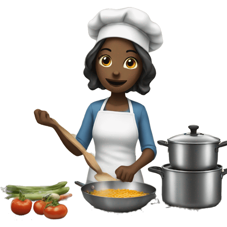 girl cooking emoji