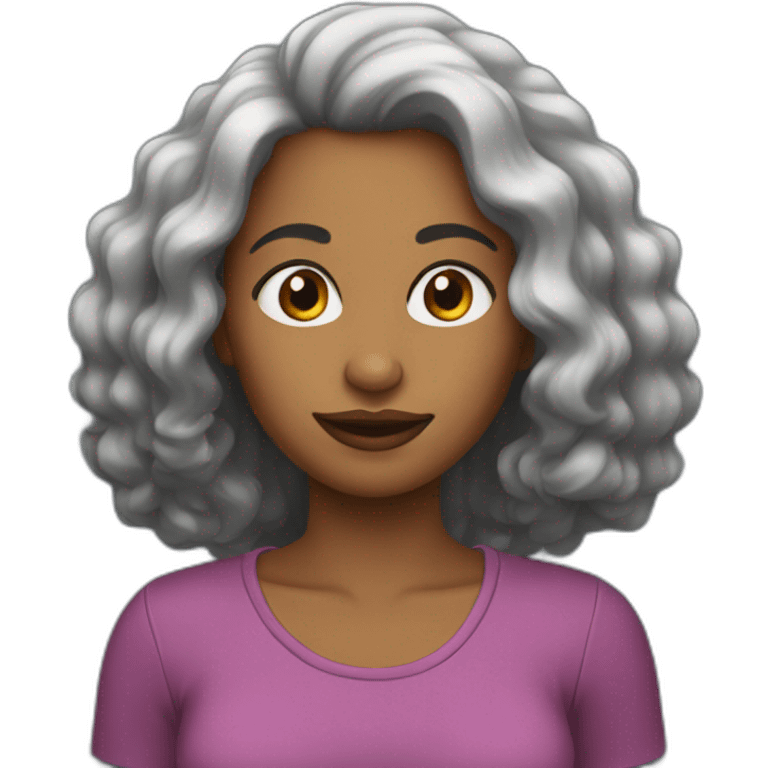 Mujer de pelo negro  emoji