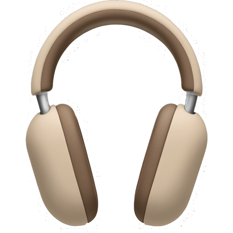 Beige coloured AirPod max headphones no human  emoji